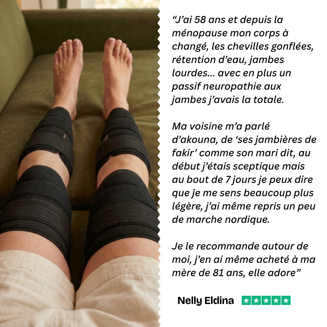 Jambières d'acupression Akouna — Mollets & Cuisses